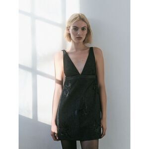 ZW COLLECTION SEQUINNED DENIM DRESS